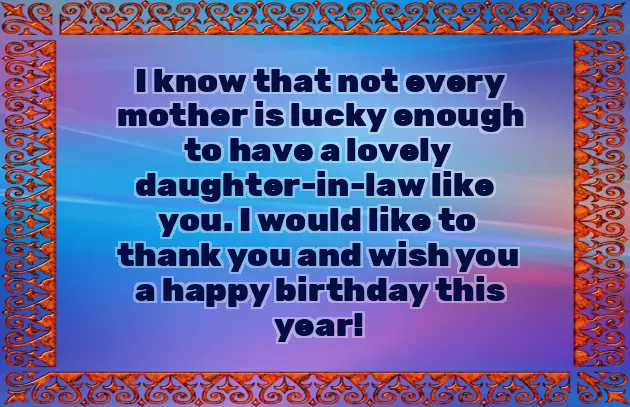 Happy Birthday To The Best Daughter In Law