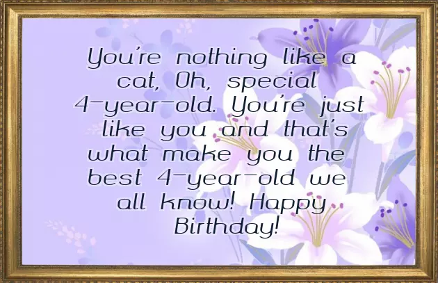 Birthday Wishes For Girl 4 Years Old