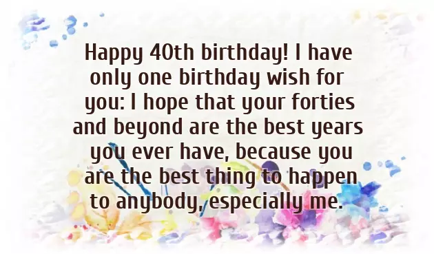 Birthday Wishes For 40Th Female Birthday Wishes For 40Th Female