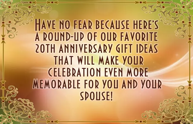 20Th Wedding Anniversary Gift For Wife