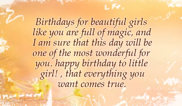 Birthday Wishes For A Kid Girl Birthday Wishes For A Kid Girl