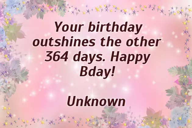 Bday Wish Quote