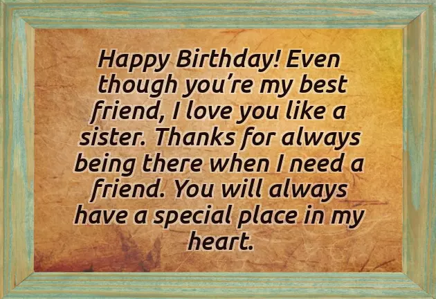 Birthday Wishes For A Friend Turn Sister