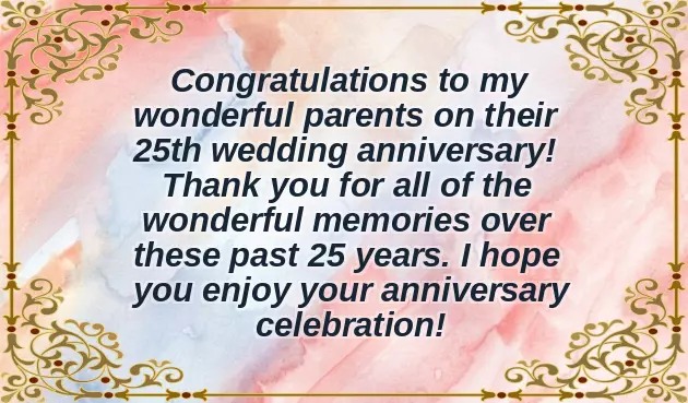 Silver Anniversary Message For Parents Silver Anniversary Message For Parents