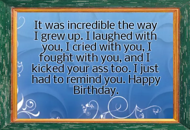 Birthday Note For Brother