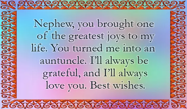 Happy Birthday To Special Nephew