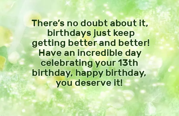 Birthday Wishes For 13 Year Old Girl