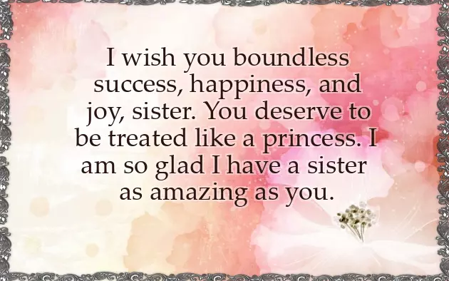 Birthday Wishes About Sister