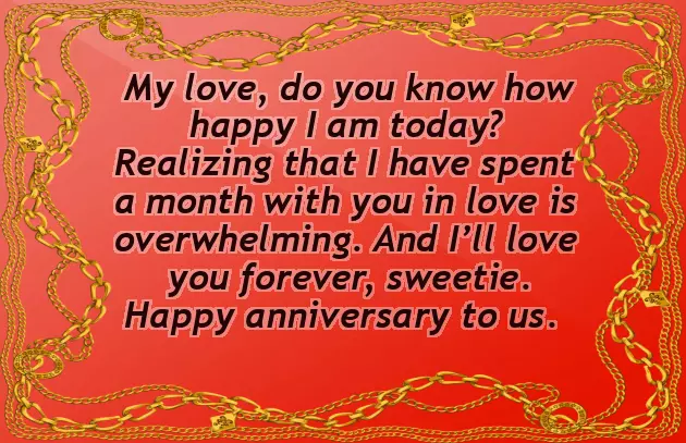 Wishes For One Month Anniversary Wishes For One Month Anniversary
