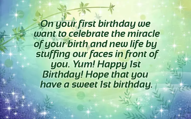 Happy 1 Birthday Baby Boy