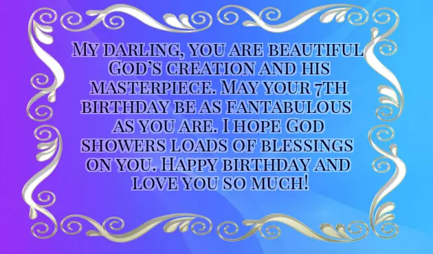 7Th Birthday Greetings To My Daughter 7Th Birthday Greetings To My Daughter