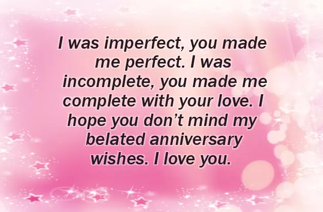 Belated Anniversary Belated Anniversary