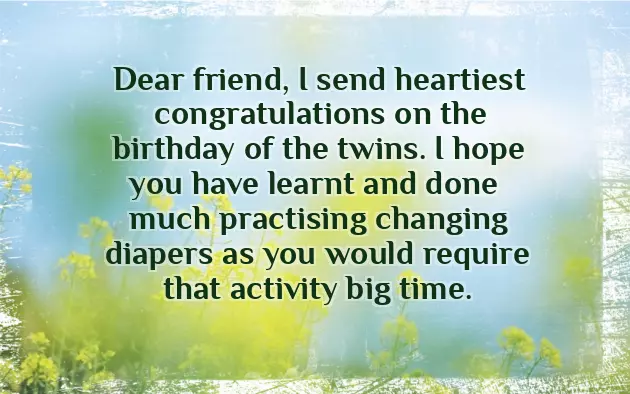 Congratulations For Twins Baby Born