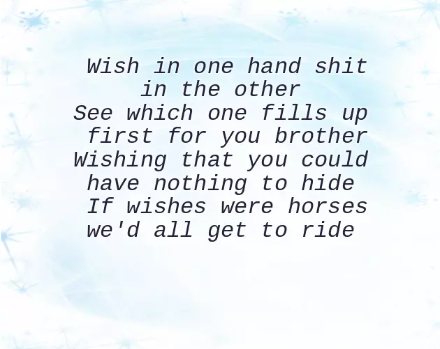Wishes In One Hand Wishes In One Hand