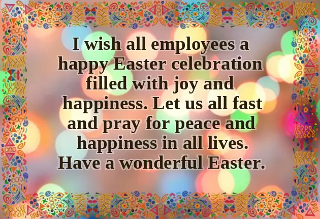 Easter Wishes For Employees Easter Wishes For Employees
