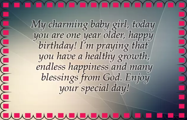 1St Birthday Greetings For Daughter