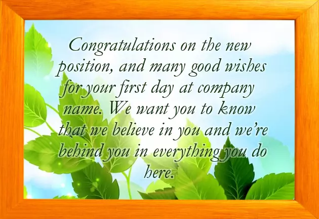 Wishing Someone Well On New Job