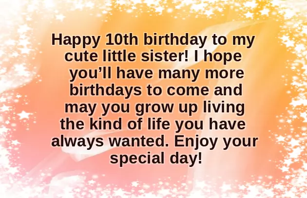 Happy Birthday 10 Year Old