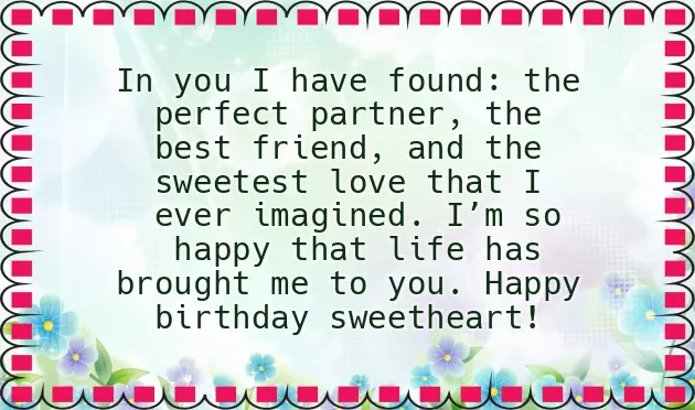 Birthday Wishes For Wife Romantic