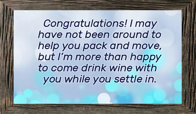 Congratulations On Your Move Congratulations On Your Move