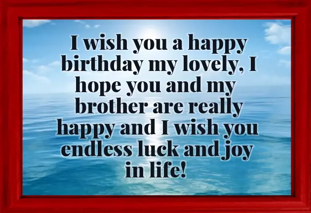 Happy Birthday Wishes Brother Wife