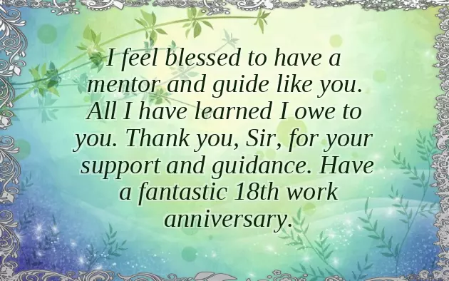 Congratulating Someone On Work Anniversary