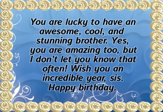 Birthday For Younger Sister