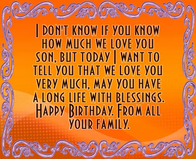 Birthday Greetings To A Dear Son