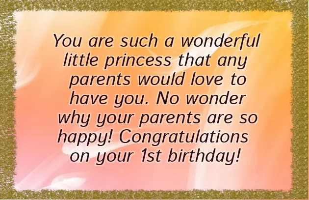 Happy 1St Birthday Girl Wishes Happy 1St Birthday Girl Wishes