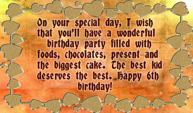 Birthday Wishes For 6 Year Old Grandson