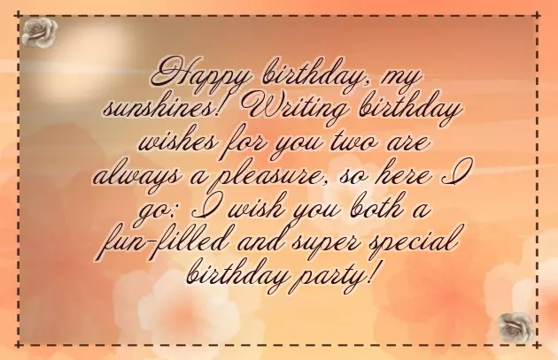 Birthday Wishes For Twins Brother And Sister Birthday Wishes For Twins Brother And Sister