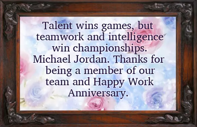 Anniversary Wishes At Work