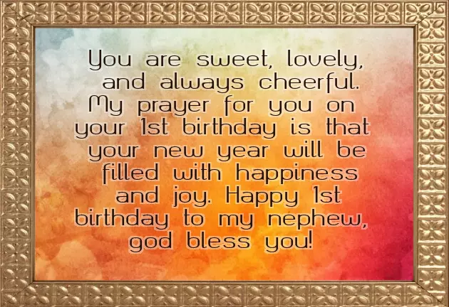 Happy Birthday Wishes For 1 Year Old Nephew Happy Birthday Wishes For 1 Year Old Nephew