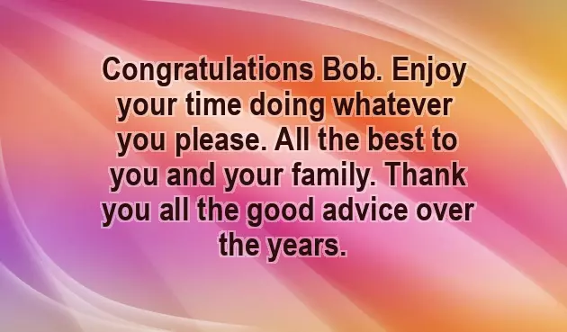 Retirement Best Wishes Retirement Best Wishes