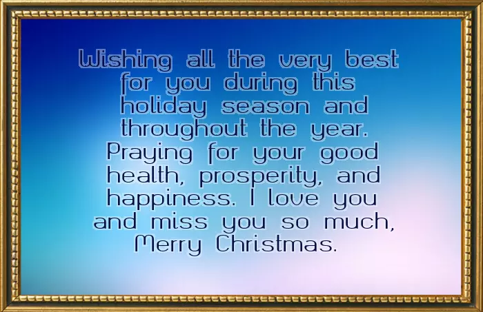 Merry Christmas To All My Family And Friends