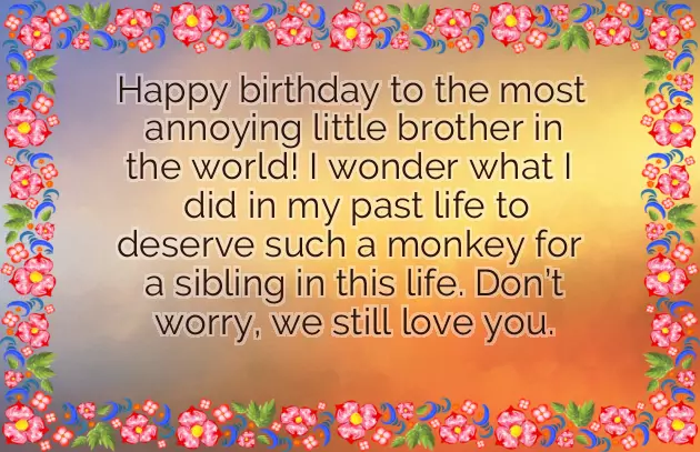 Cute Birthday Wishes For Little Brother Cute Birthday Wishes For Little Brother