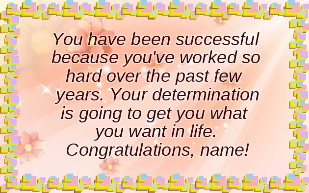 Congratulations And Good Luck Message