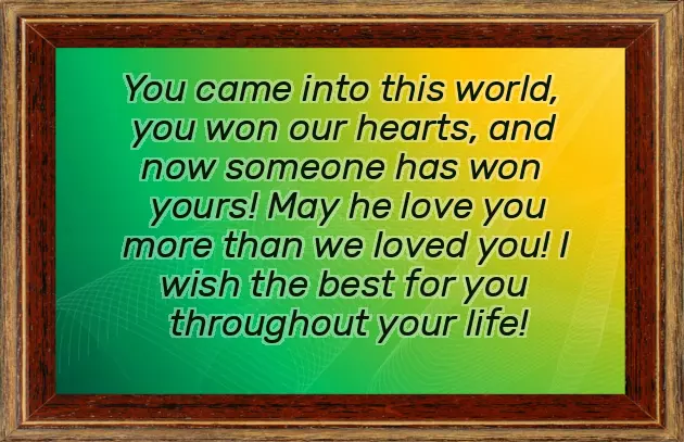 Congratulations To The Groom And Best Wishes To The Bride