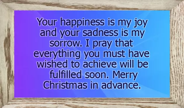 Advance Merry Christmas Greetings