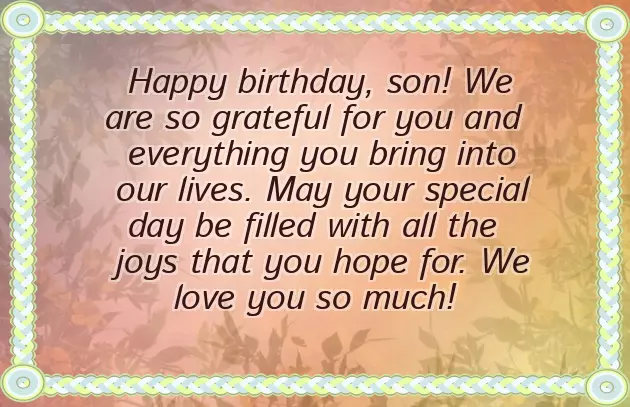 Birthday Wishes For Friend Son