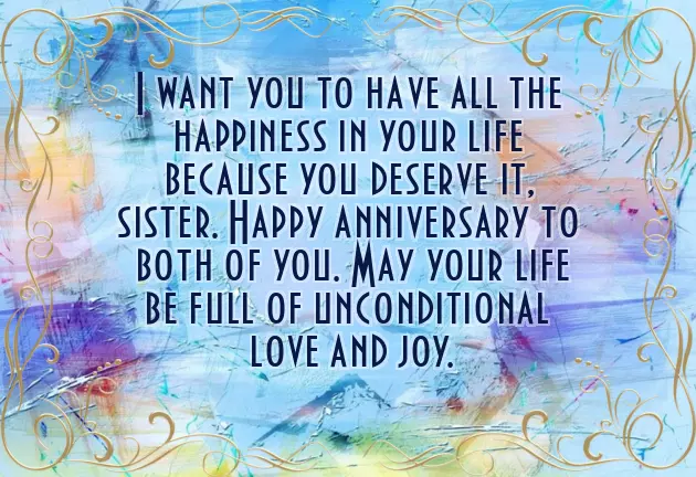 Happy Wedding Anniversary Dear Sister Happy Wedding Anniversary Dear Sister