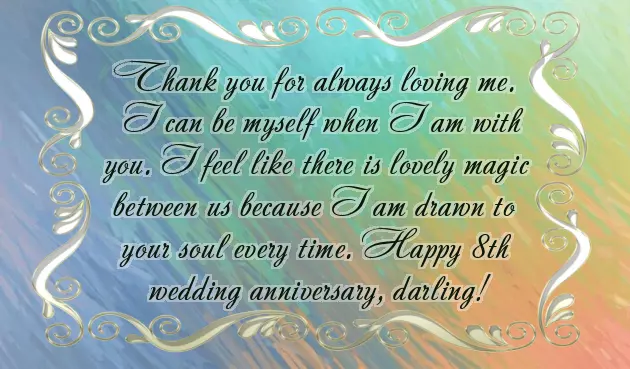 8 Year Wedding Anniversary