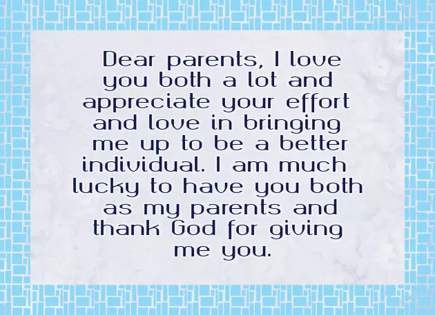Best Wishes To Parents