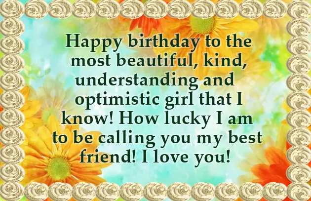 Best Wishes For Birthday Best Friend Girl