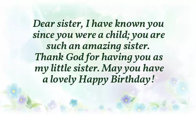Happy Birthday To A Little Sister Happy Birthday To A Little Sister