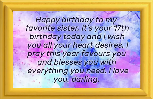 Happy 17Th Birthday Sister Happy 17Th Birthday Sister