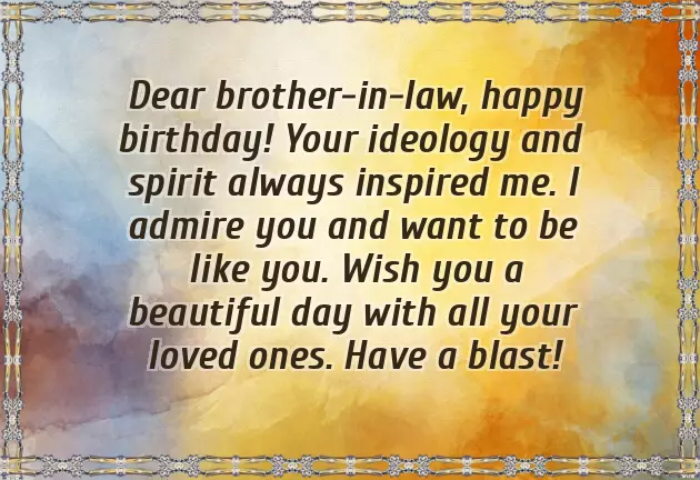 Birthday Wishes From Brother In Law