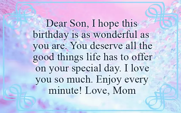 Quotes Happy Birthday Son From Mom Quotes Happy Birthday Son From Mom