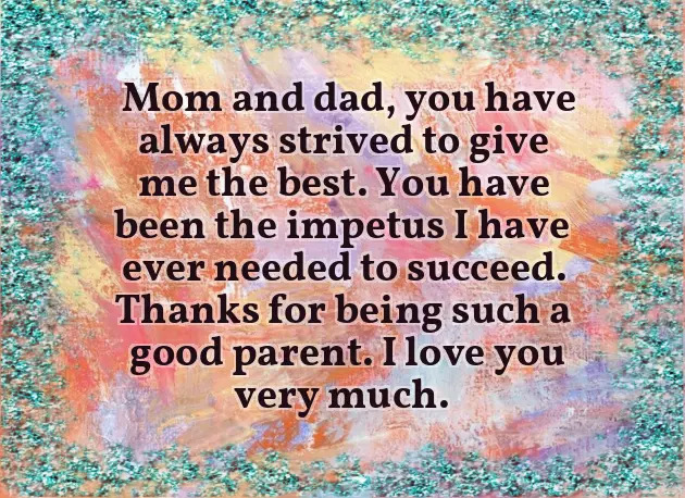 Special Message For Parents