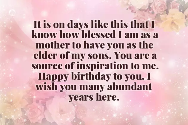 Birthday Greetings To My Eldest Son